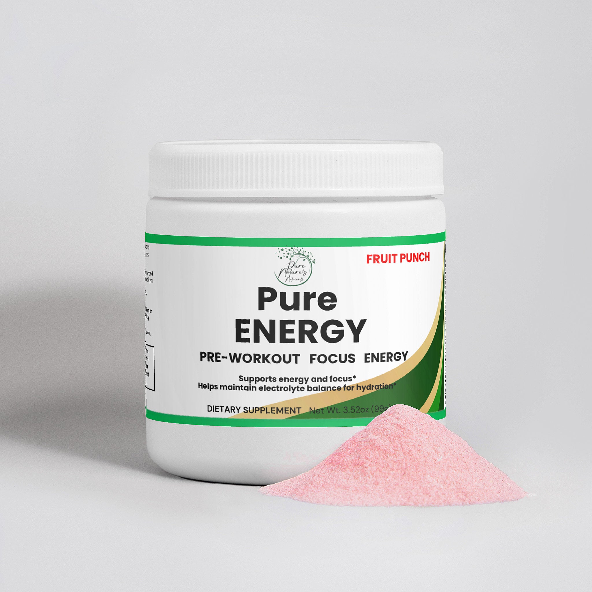 Pre-workout Pure Energy Powder (Fruit Punch)