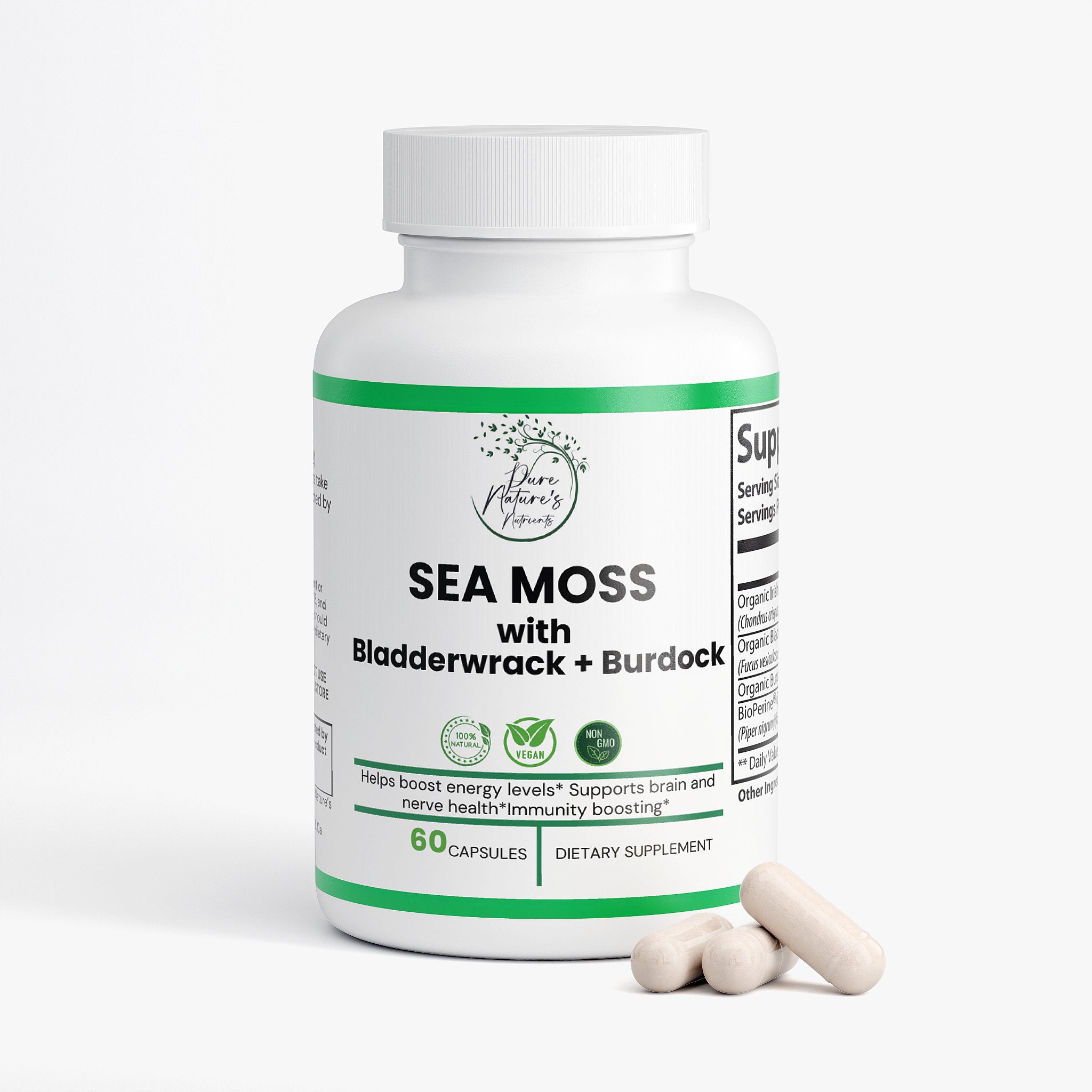 Sea Moss with Bladderwrack & Burdock Root
