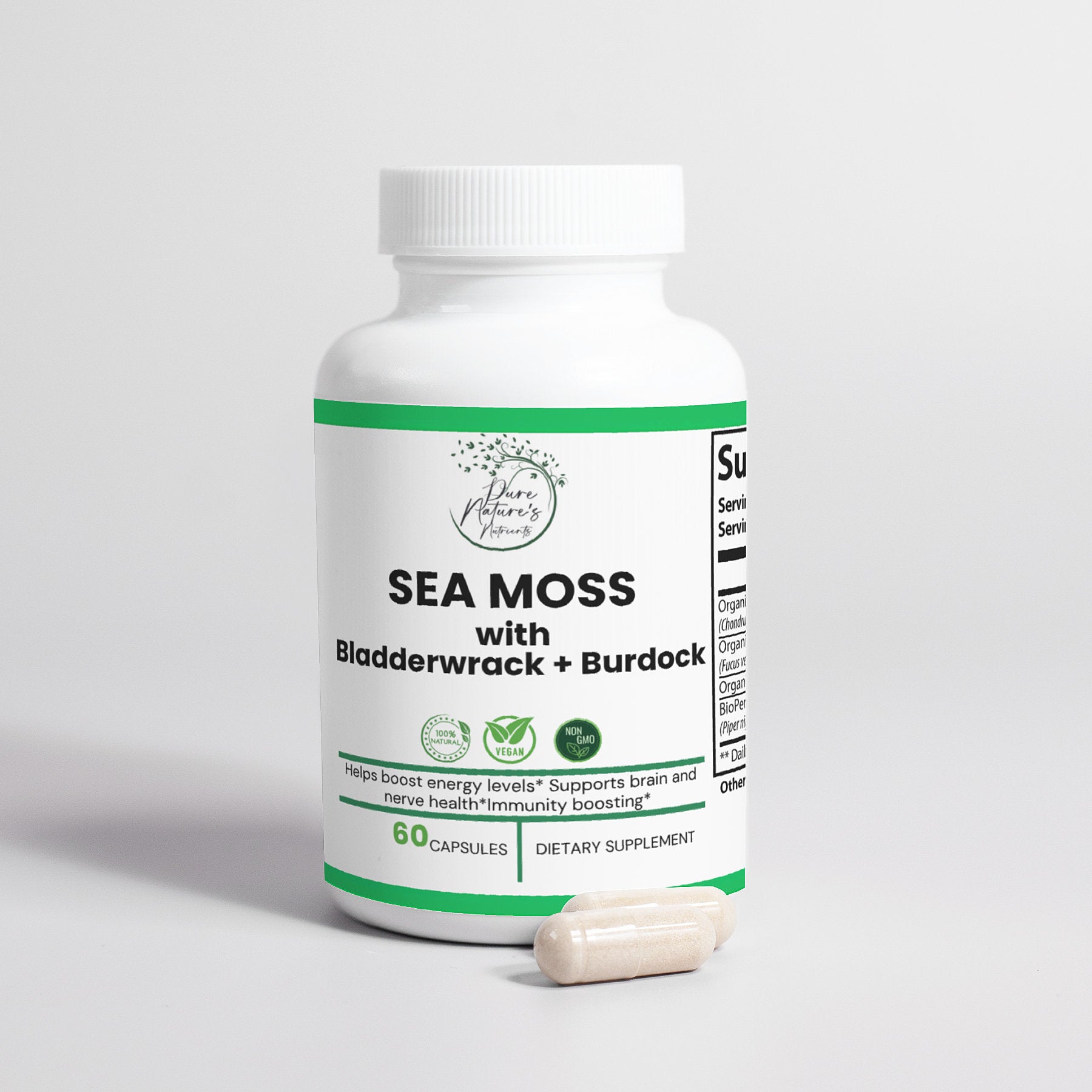 Sea Moss with Bladderwrack & Burdock Root