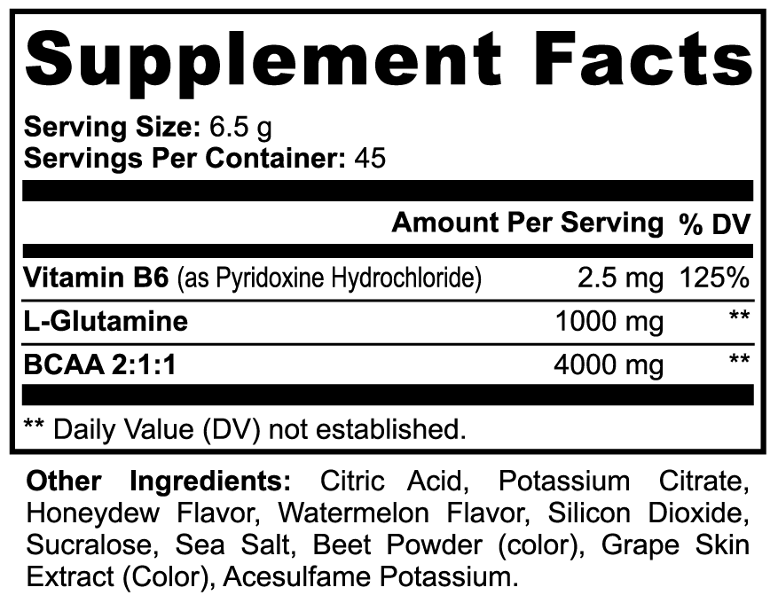 BCAA & Glutamine (Honeydew/Watermelon)